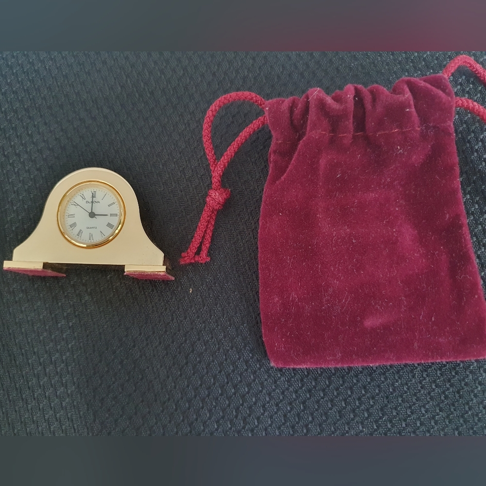 Bulova Miniature Clock - Picture 2 of 5